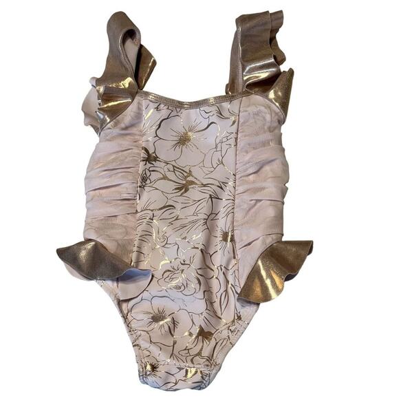 Disney Gold and Cream Kids Swimsuit - Picture 2 of 7